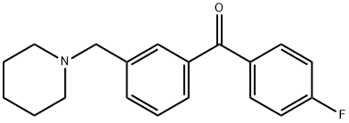 4'-FLUORO-3-PIPERIDINOMETHYL BENZOPHENONE 化学構造式