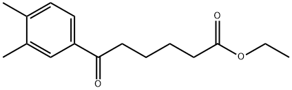 6-(3,4-ジメチルフェニル)-6-オキソヘキサン酸エチル 化学構造式