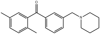 2,5-DIMETHYL-3'-PIPERIDINOMETHYL BENZOPHENONE 化学構造式