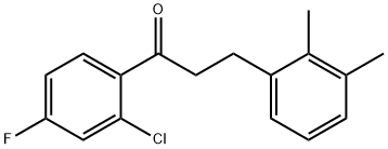 2'-CHLORO-3-(2,3-DIMETHYLPHENYL)-4'-FLUOROPROPIOPHENONE,898793-16-3,结构式