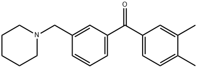 3,4-DIMETHYL-3'-PIPERIDINOMETHYL BENZOPHENONE Struktur