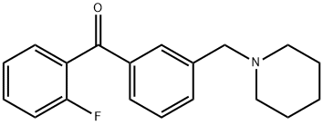 2-FLUORO-3'-PIPERIDINOMETHYL BENZOPHENONE 化学構造式