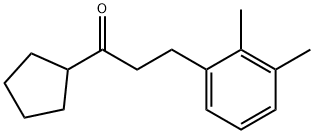 シクロペンチル2-(2,3-ジメチルフェニル)エチルケトン 化学構造式