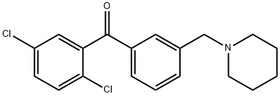 2,5-DICHLORO-3'-PIPERIDINOMETHYL BENZOPHENONE 化学構造式