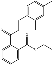 2'-カルボエトキシ-3-(2,4-ジメチルフェニル)プロピオフェノン 化学構造式