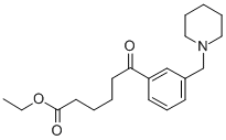 6-オキソ-6-[3-(ピペリジノメチル)フェニル]ヘキサン酸エチル 化学構造式