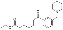 7-オキソ-7-[3-(ピペリジノメチル)フェニル]ヘプタン酸エチル 化学構造式