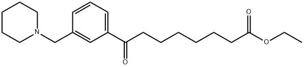 ETHYL 8-OXO-8-[3-(PIPERIDINOMETHYL)PHENYL]OCTANOATE Structure