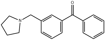 3-(ピロリジノメチル)ベンゾフェノン 化学構造式