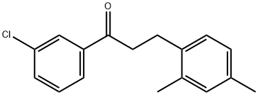 3'-クロロ-3-(2,4-ジメチルフェニル)プロピオフェノン 化学構造式