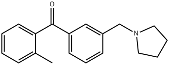 2-METHYL-3'-PYRROLIDINOMETHYL BENZOPHENONE 化学構造式