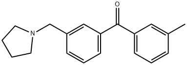 3-METHYL-3'-PYRROLIDINOMETHYL BENZOPHENONE Structure