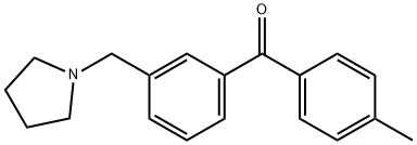 4'-METHYL-3-PYRROLIDINOMETHYL BENZOPHENONE Structure