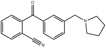 2-CYANO-3'-PYRROLIDINOMETHYL BENZOPHENONE Structure