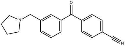 4'-CYANO-3-PYRROLIDINOMETHYL BENZOPHENONE 化学構造式