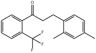 3-(2,4-ジメチルフェニル)-2'-トリフルオロメチルプロピオフェノン 化学構造式