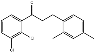 2',3'-ジクロロ-3-(2,4-ジメチルフェニル)プロピオフェノン 化学構造式