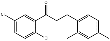 2',5'-ジクロロ-3-(2,4-ジメチルフェニル)プロピオフェノン 化学構造式