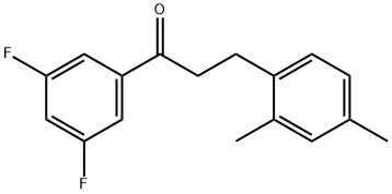 3',5'-DIFLUORO-3-(2,4-DIMETHYLPHENYL)PROPIOPHENONE Structure