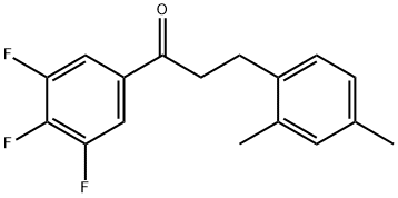 3-(2,4-ジメチルフェニル)-3',4',5'-トリフルオロプロピオフェノン 化学構造式
