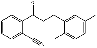 2'-CYANO-3-(2,5-DIMETHYLPHENYL)PROPIOPHENONE 结构式