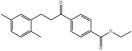 4'-CARBOETHOXY-3-(2,5-DIMETHYLPHENYL)PROPIOPHENONE,898794-96-2,结构式