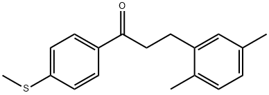 3-(2,5-ジメチルフェニル)-4'-チオメチルプロピオフェノン 化学構造式