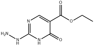 5-Pyrimidinecarboxylicacid,2-hydrazino-1,4-dihydro-4-oxo-,ethylester(9CI) Structure