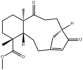(4R,4aS,10R,13aR)-2,3,4,4a,5,6,9,10,11,12,13,13a-Dodecahydro-4,13a-dimethyl-9,13-dioxo-7,10-methano-1H-benzocycloundecene-4-carboxylic acid methyl ester Struktur