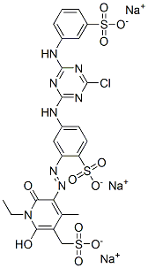 89923-43-3 5-[[5-[[4-氯-6-[(3-磺苯基)氨基]-1,3,5-三嗪-2-基]氨基]-2-磺苯基]偶氮]乙基-1,6-二氢-2-羟基-4-甲基-6-氧代吡啶甲磺酸三钠盐