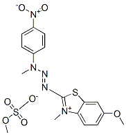 6-甲氧基-3-甲基-2-[3-甲基-3-(4-硝基苯基)-1-三嗪基]苯并噻唑翁硫酸甲酯盐,89923-57-9,结构式