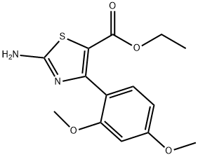 2-AMINO-4-(2,4-DIMETHOXYPHENYL)-5-THIAZOLECARBOXYLIC ACID ETHYL ESTER 化学構造式