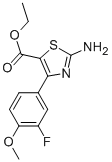 2-AMINO-4-(3-FLUORO-4-METHOXYPHENYL)-5-THIAZOLECARBOXYLIC ACID ETHYL ESTER Structure