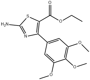 2-AMINO-4-(3,4,5-TRIMETHOXYPHENYL)-5-THIAZOLECARBOXYLIC ACID ETHYL ESTER Structure
