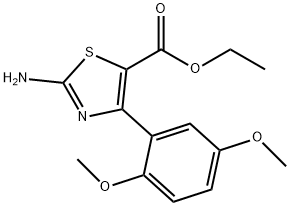 2-AMINO-4-(2,5-DIMETHOXYPHENYL)-5-THIAZOLECARBOXYLIC ACID ETHYL ESTER Structure
