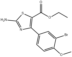 2-AMINO-4-(3-BROMO-4-METHOXYPHENYL)-5-THIAZOLECARBOXYLIC ACID ETHYL ESTER Structure