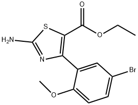 2-AMINO-4-(5-BROMO-2-METHOXYPHENYL)-5-THIAZOLECARBOXYLIC ACID ETHYL ESTER|