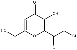 4H-Pyran-4-one, 2-(chloroacetyl)-3-hydroxy-6-(hydroxymethyl)- (7CI) Structure