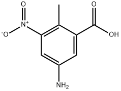 5-氨基-2-甲基-3-硝基苯甲酸, 89977-12-8, 结构式