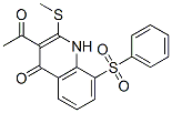 4(1H)-Quinolinone,  3-acetyl-2-(methylthio)-8-(phenylsulfonyl)- Struktur