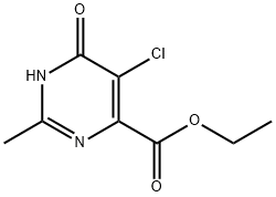 ethyl 5-chloro-6-hydroxy-2-MethylpyriMidine-4-carboxylate 化学構造式