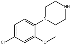 1-(4-chloro-2-Methoxyphenyl)piperazine, 89989-01-5, 结构式