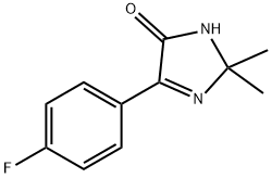 5-(4-Fluorophenyl)-2,2-dimethyl-2,3-dihydro-4H-imidazol-4-one Struktur