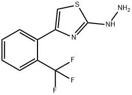 4-[2-(TRIFLUOROMETHYL)PHENYL]-2(3H)-THIAZOLONE HYDRAZONE 化学構造式