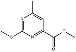 METHYL 6-METHYL-2-(METHYLTHIO)PYRIMIDINE-4-CARBOXYLATE Structure