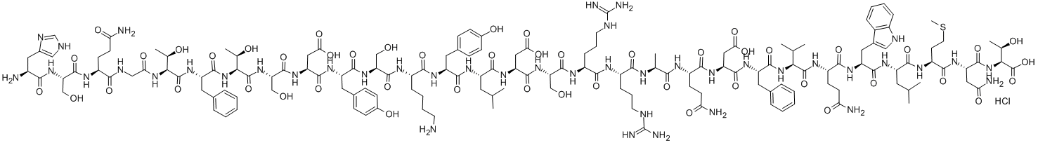 胰高血糖素氢氯化物(人),9007-92-5,结构式