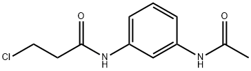 N-[3-(アセチルアミノ)フェニル]-3-クロロプロパンアミド 化学構造式