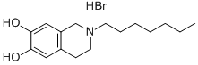 6,7-ISOQUINOLINEDIOL, 2-HEPTYL-1,2,3,4-TETRAHYDRO-, HYDROBROMIDE 结构式