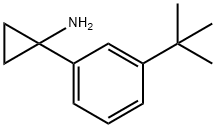 Cyclopropanamine, 1-[3-(1,1-dimethylethyl)phenyl]- 化学構造式