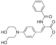 methyl 2-benzamido-3-[4-(bis(2-hydroxyethyl)amino)phenyl]prop-2-enoate 结构式